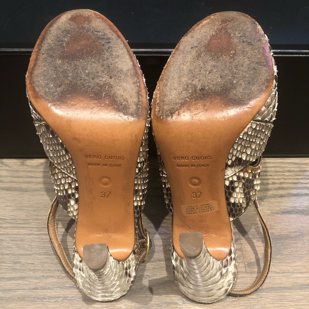 Gorgeous L’autre Chose Python Sandals - image 5